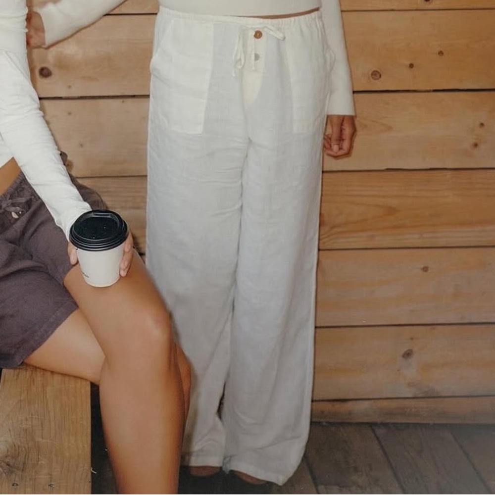 Oddli Linen Drawstring Pants - Picture 2 of 6